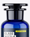 250ml Apothecary Blue Glass Bottle Mockup