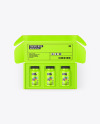 Opened Box With Glossy Bottles Mockup