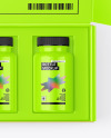 Opened Box With Glossy Bottles Mockup
