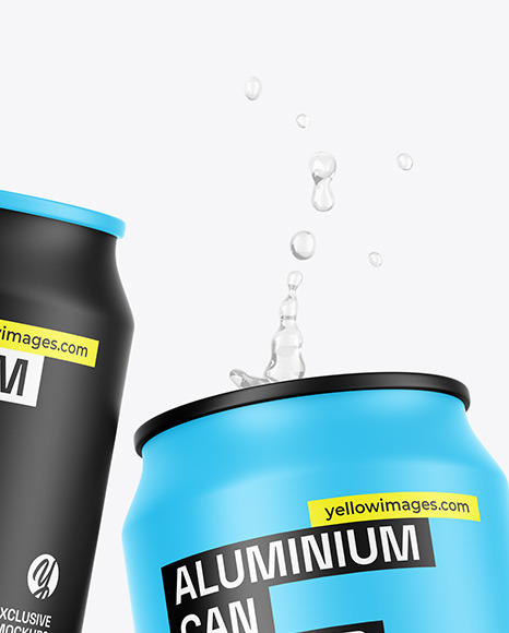 Two Matte Cans Mockup