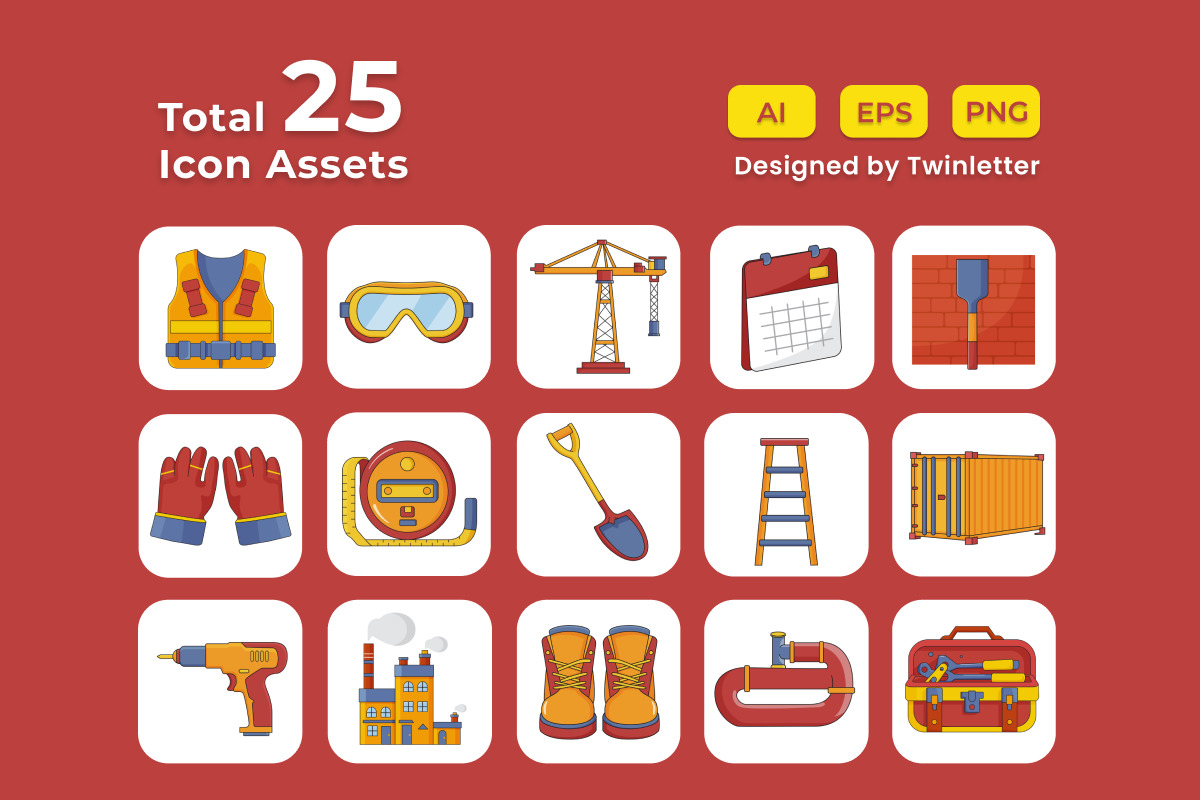 Labour Day 2D Icon Illustration Set Vol 1