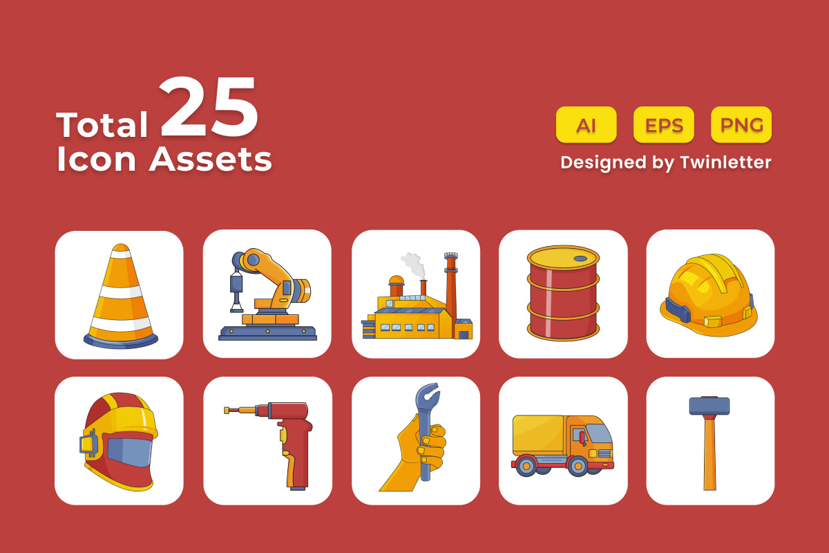 Labour Day 2D Icon Illustration Set Vol 1