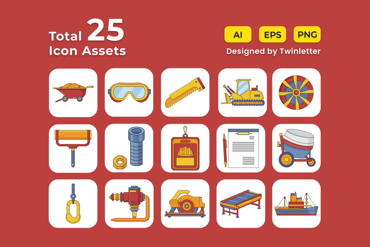 Labour Day 2D Icon Illustration Set Vol 2