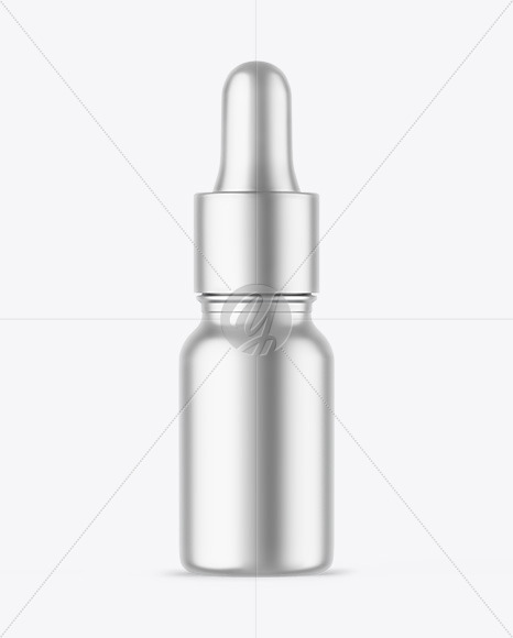 Matte Metallic Dropper Bottle Mockup