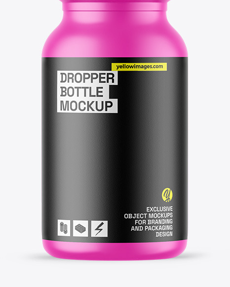 Matte Dropper Bottle Mockup