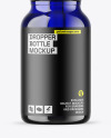 Blue Glass Dropper Bottle Mockup