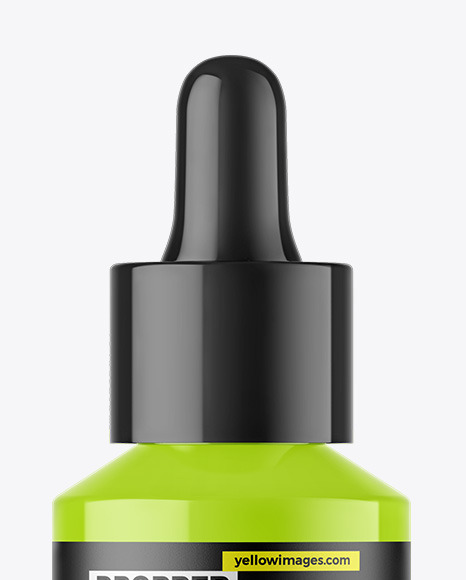 Glossy Dropper Bottle Mockup