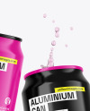 Two Glossy Cans Mockup