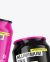 Two Glossy Cans Mockup