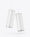Two Cans W/ Glossy Finish Mockup