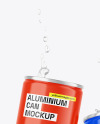 Two Cans W/ Glossy Finish Mockup