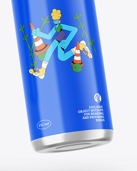Two Cans W/ Glossy Finish Mockup