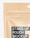 Kraft Paper Stand-up Pouch Mockup