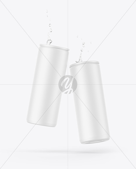 Two Matte Cans Mockup