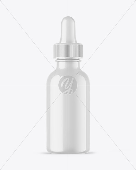 Glossy Dropper Bottle Mockup