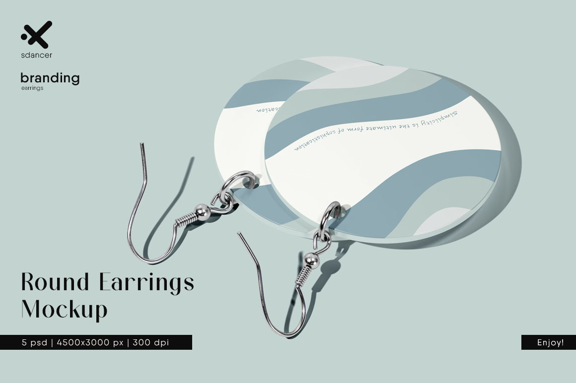 Round Earrings Mockup Round Earrings Mockup