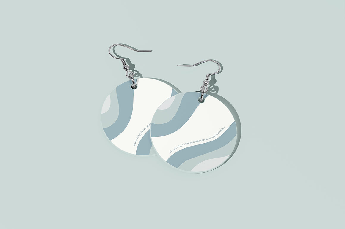 Round Earrings Mockup