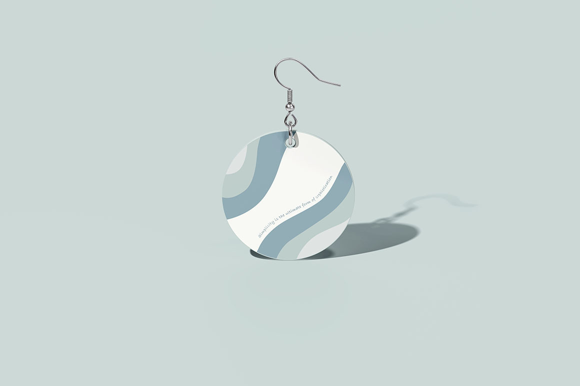 Round Earrings Mockup