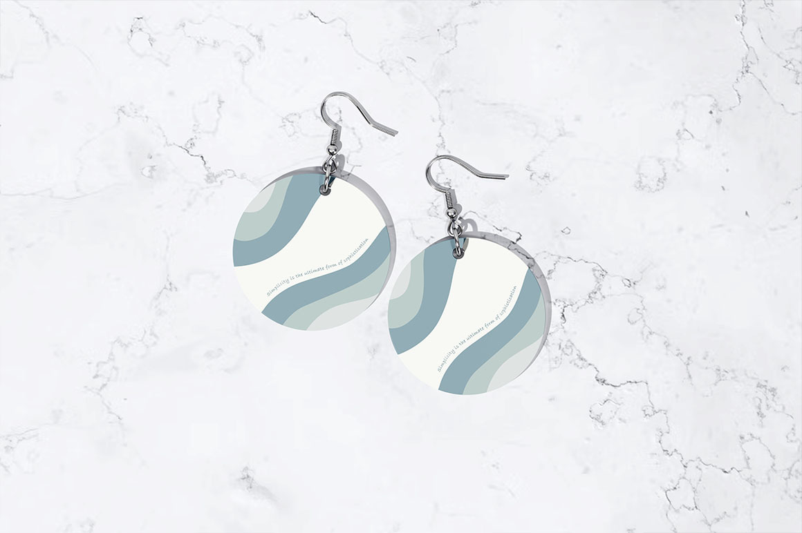 Round Earrings Mockup