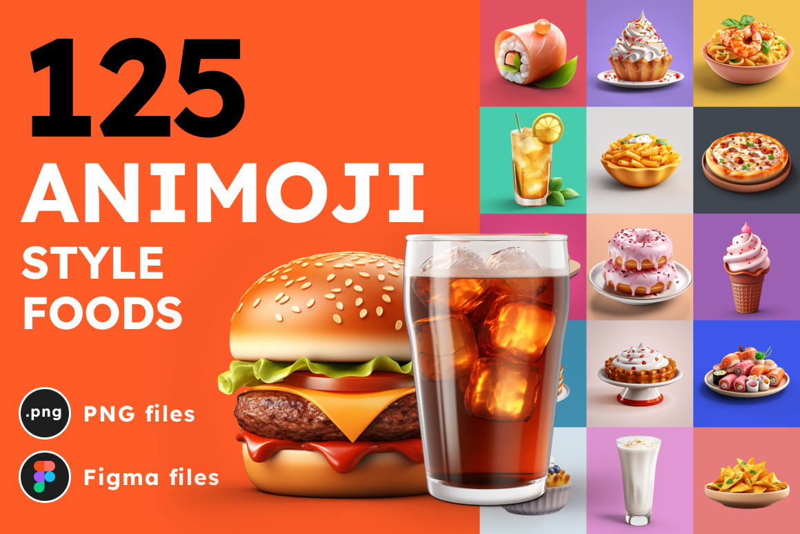 125 Animoji Style Food