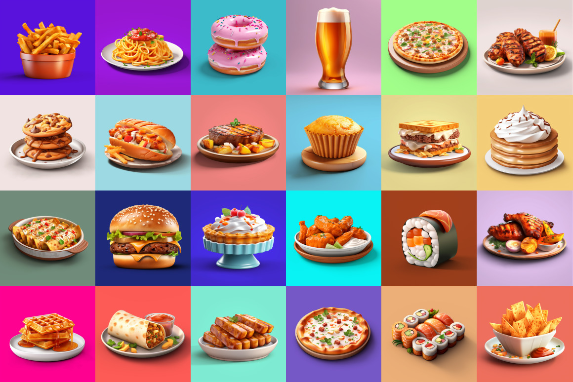 125 Animoji Style Food