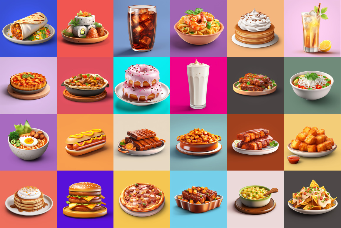 125 Animoji Style Food