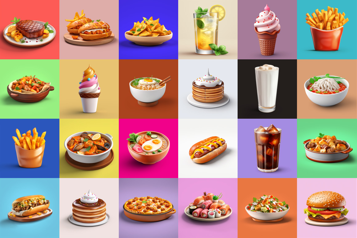 125 Animoji Style Food