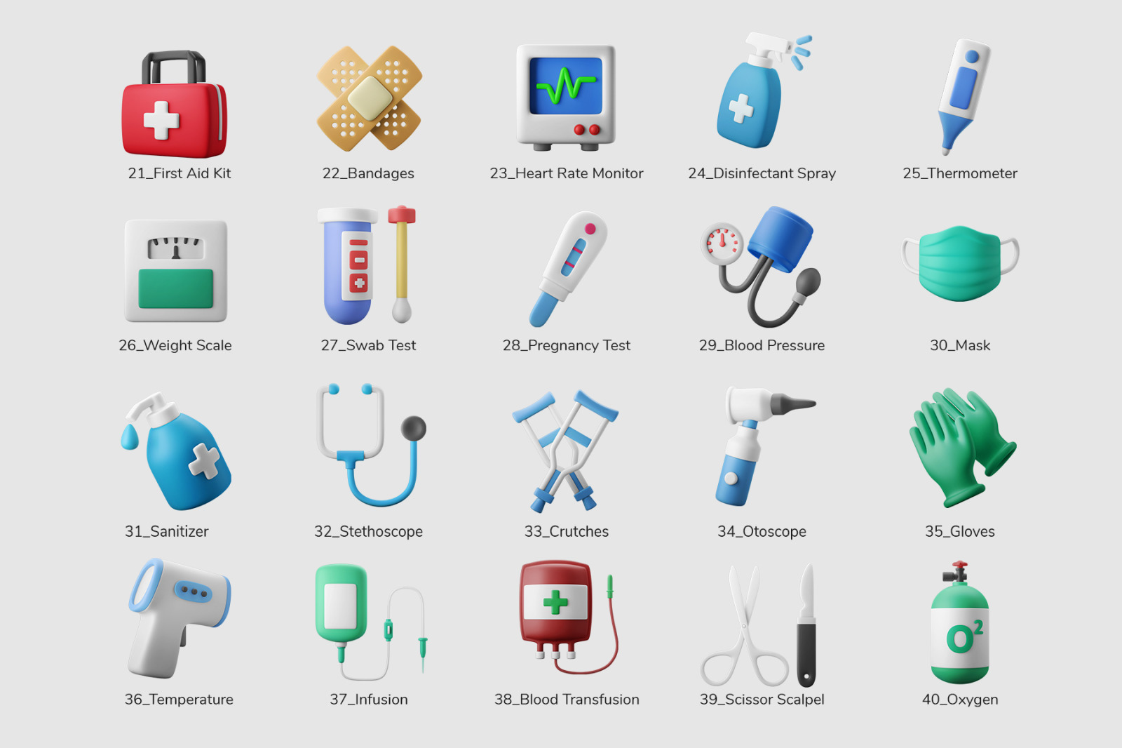 3D Icon Illustration - Medical Vol. 02 Healthcare Tools &amp; Equipment