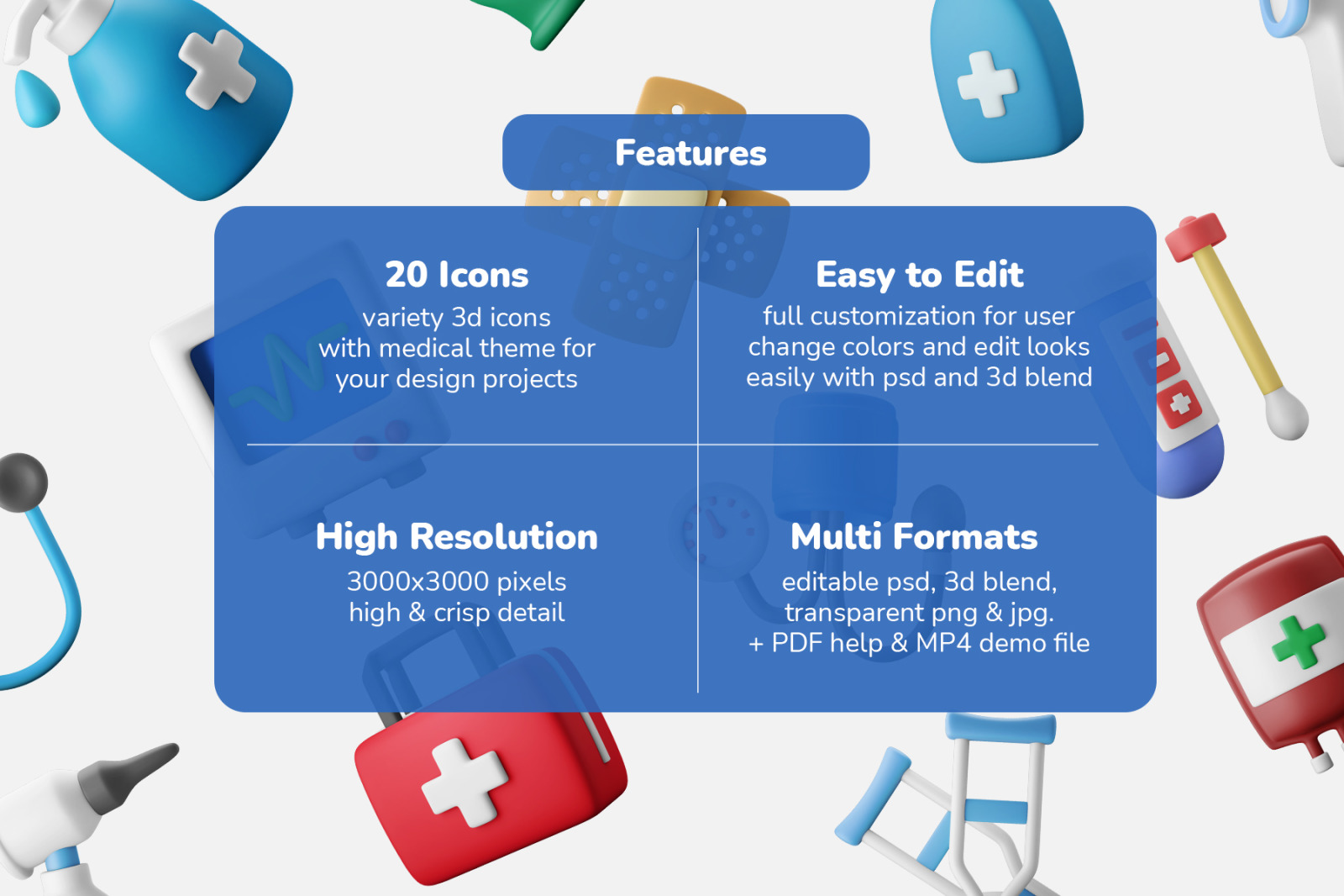 3D Icon Illustration - Medical Vol. 02 Healthcare Tools &amp; Equipment