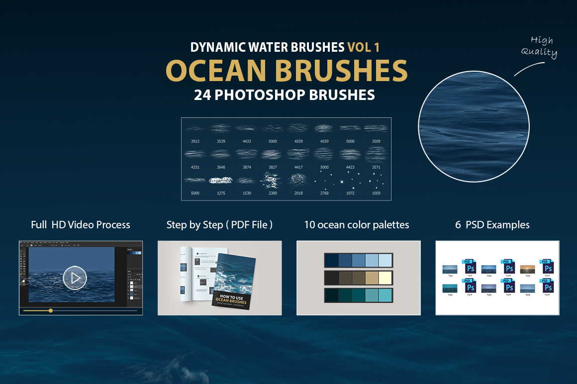 Dynamic Ocean Photoshop Brushes