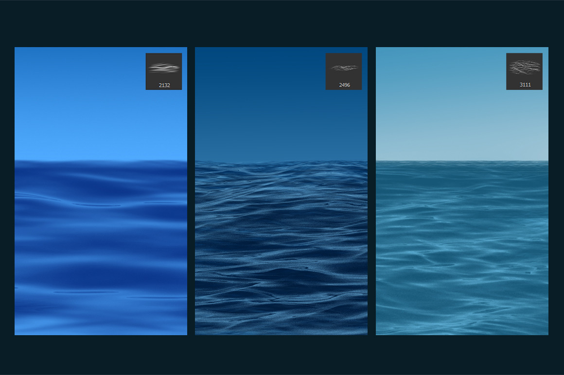 Dynamic Ocean Photoshop Brushes VOL2