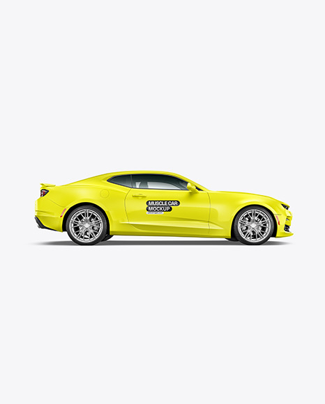 Muscle Car Mockup - Side View