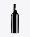 Green Glass Bottle With Red Wine Mockup