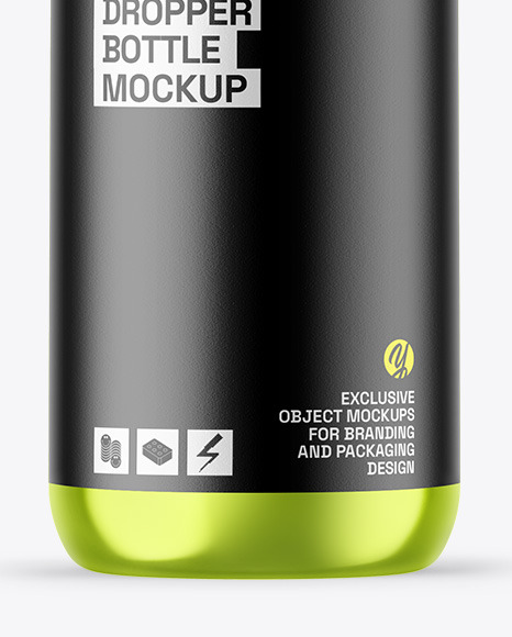 Metallic Dropper Bottle Mockup