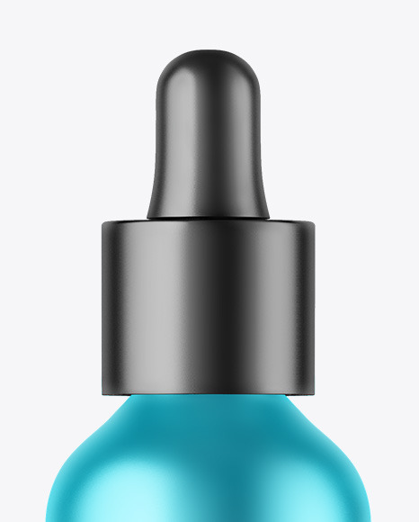 Matte Metallic Dropper Bottle Mockup