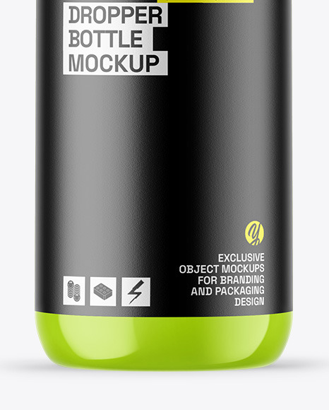 Glossy Dropper Bottle Mockup