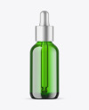 Green Glass Dropper Bottle Mockup