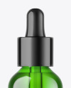 Green Glass Dropper Bottle Mockup