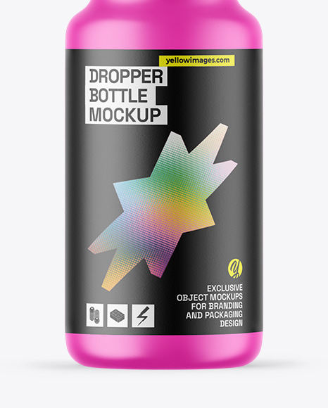 Matte Dropper Bottle Mockup