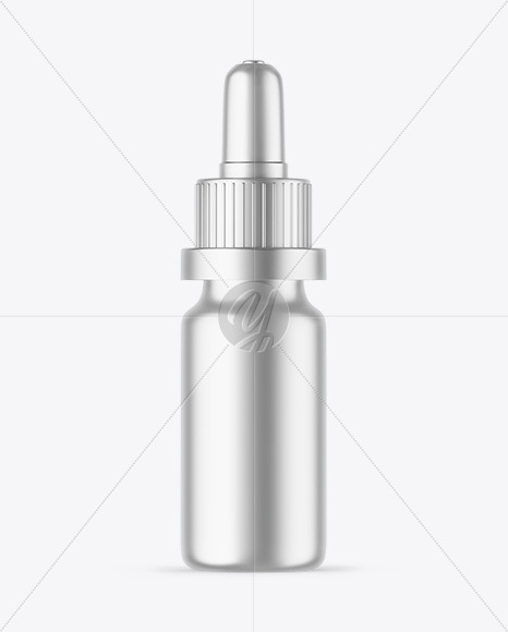 Matte Metallic Dropper Bottle Mockup