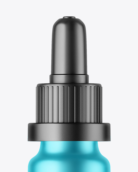 Matte Metallic Dropper Bottle Mockup