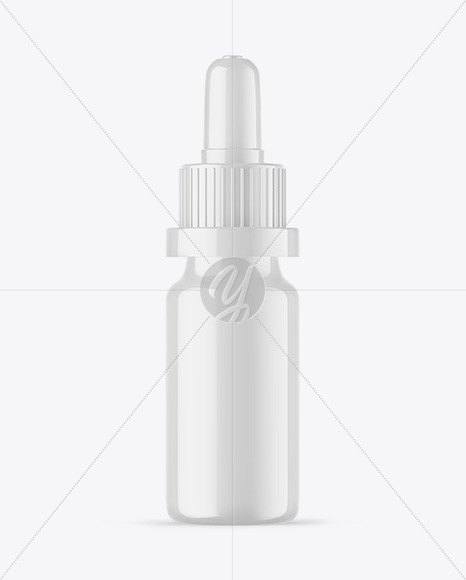 Glossy Dropper Bottle Mockup