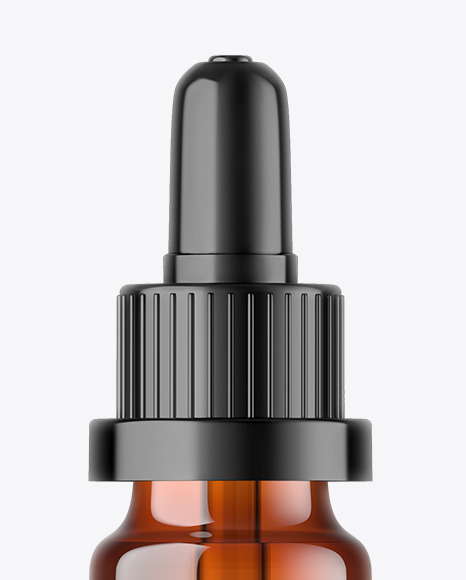 Amber Glass Dropper Bottle Mockup