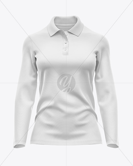 Women’s Long Sleeve Polo Shirt Mockup