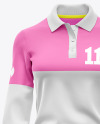 Women’s Long Sleeve Polo Shirt Mockup