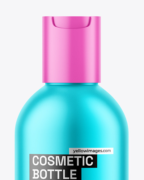 Matte Metallic Cosmetic Bottle Mockup