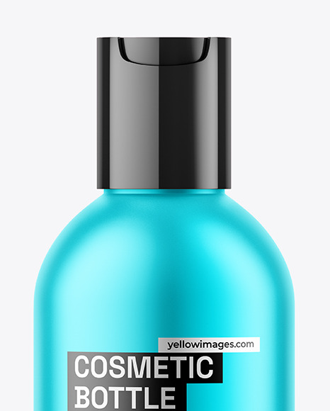 Matte Metallic Cosmetic Bottle Mockup