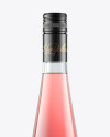 Clear Glass Bottle With Pink Wine Mockup