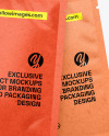 Three Kraft Sachets Mockup