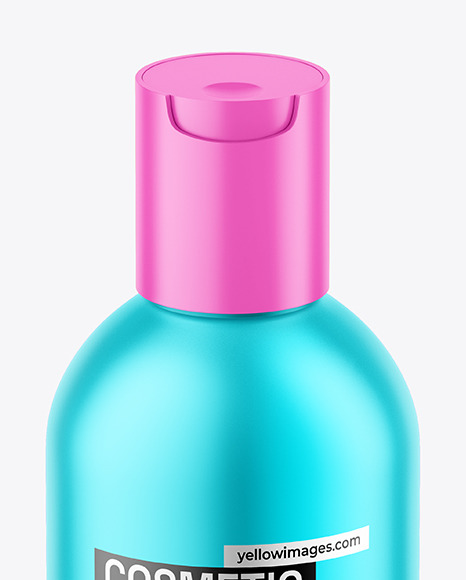 Matte Metallic Cosmetic Bottle Mockup